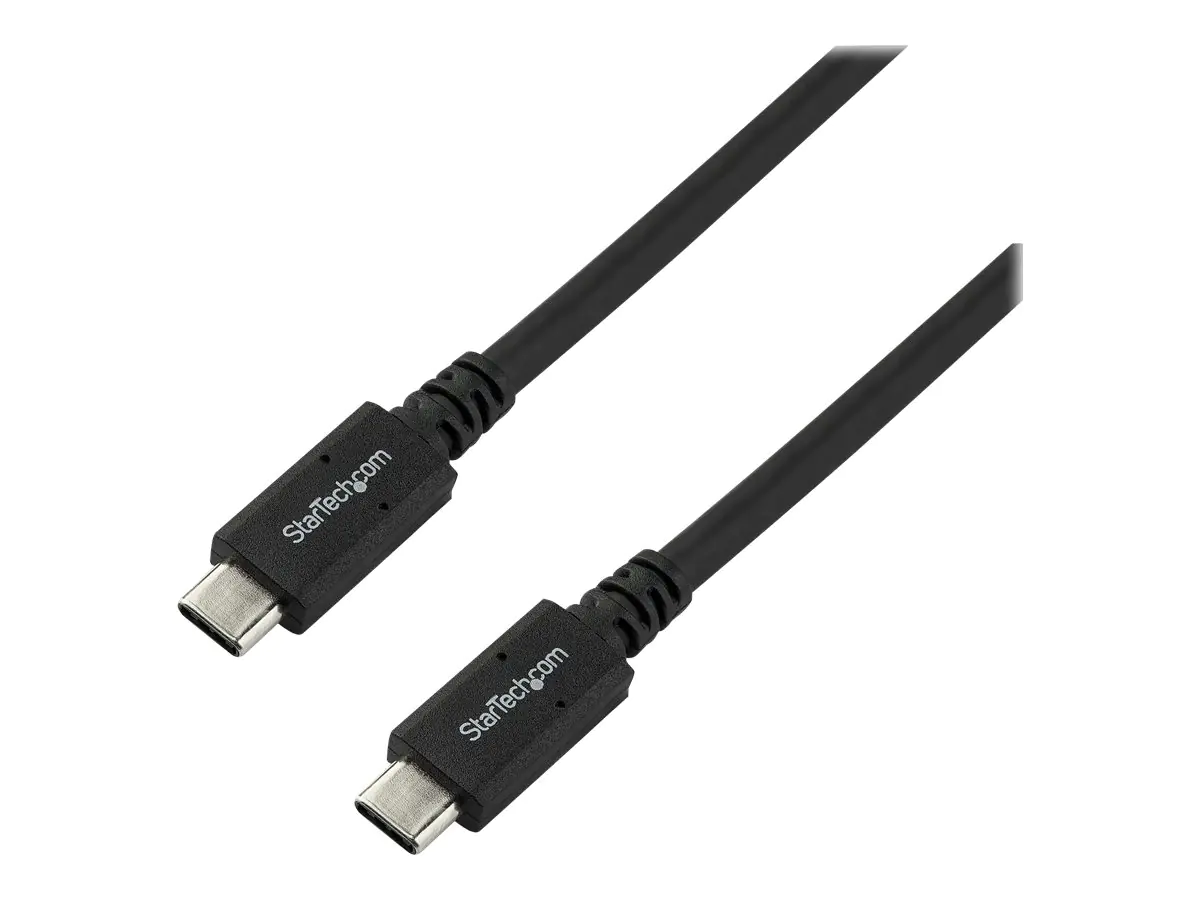 StarTech USB-C auf USB-C Kabel mit 5A Power Delivery - St/St - 1,8m - USB 3.0 (5Gbit/s) - USB-IF zertifiziert - USB Typ C Kabel - USB-Kabel - 24 pin USB-C (M) gerade zu 24 pin USB-C (M) gerade - USB 3.0 - 5 A - 1.8 m - 4K Unterstützung - Schwarz - für P/N