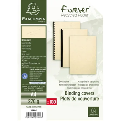 Exacompta Einbanddeckel Evercover 2780C A4 elfenbein 100St. Exacompta Einbanddeckel Evercover 2780C A4 elfenbein 100St.
