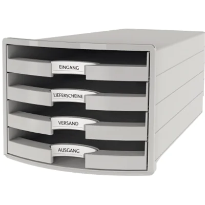 HAN Schubladenbox IMPULS 1013-11 DIN A4/C4 4Fächer offen l.gr HAN Schubladenbox IMPULS 1013-11 DIN A4/C4 4Fächer offen l.gr