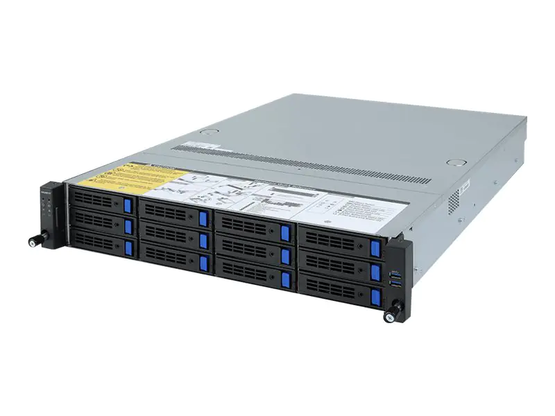 Gigabyte R282-Z90 (rev. 100) - Server - Rack-Montage - 2U - zweiweg - keine CPU - RAM 0 GB - SATA - Hot-Swap 6.4 cm, 8.9 cm (2.5", 3.5") Schacht/Schächte - keine HDD - AST2500 - 1GbE - kein Betriebssystem - Monitor: keiner