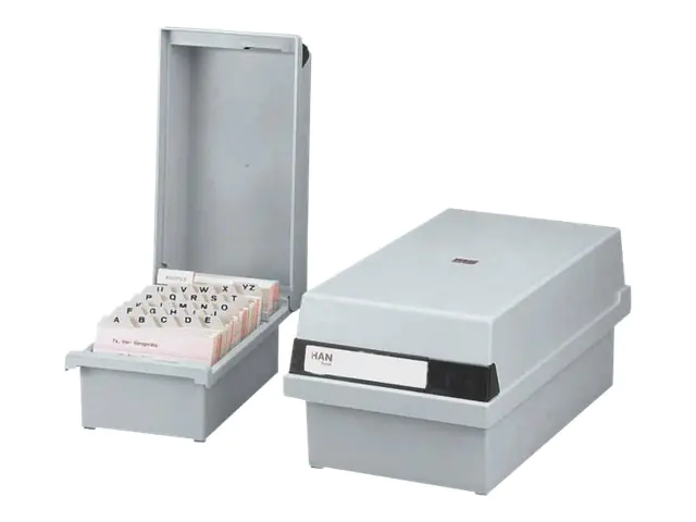 HAN Karteikasten 957-11 DIN A7 quer max. 1300Karten PS lichtgrau