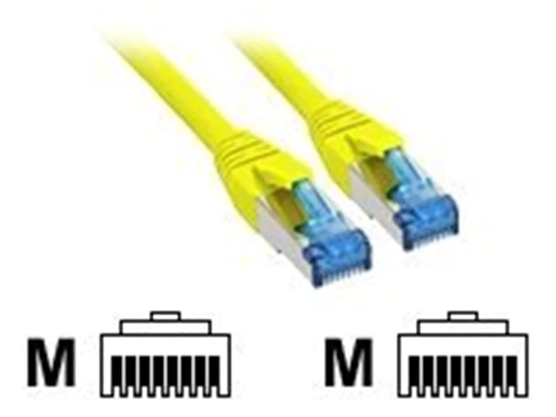 InLine Patchkabel - S/FTP (PiMf) - Cat.6A - halogenfrei - gelb - 2m 76802Y