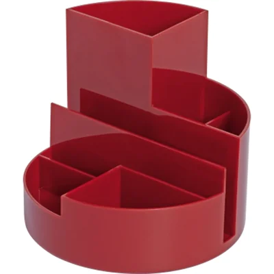 MAUL Stifteköcher 4117625 rund 6Fächer Kunststoff rot MAUL Stifteköcher 4117625 rund 6Fächer Kunststoff rot
