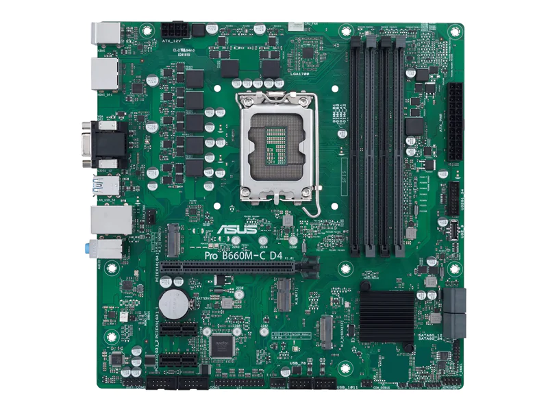 ASUS PRO B660M-C D4-CSM, Intel, LGA 1700, Intel® Celeron®, Intel® Core™ i3, Intel® Core™ i5, Intel® Core™ i7, Intel® Core™ i9,..., LGA 1700, DDR4-SDRAM, 128 GB 90MB19B0-M0EAYC