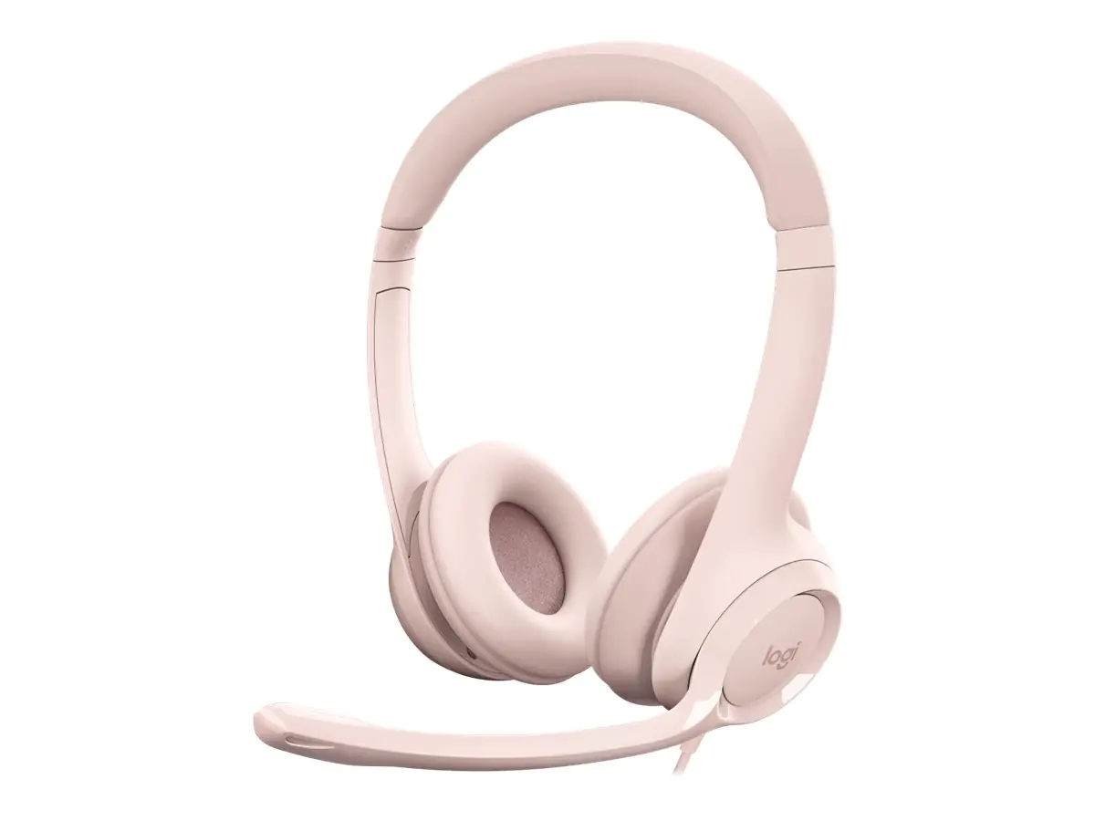 Logitech H390 - Headset - On-Ear - kabelgebunden - USB-A - rosé Logitech H390 - Headset - On-Ear - kabelgebunden - USB-A - rosé