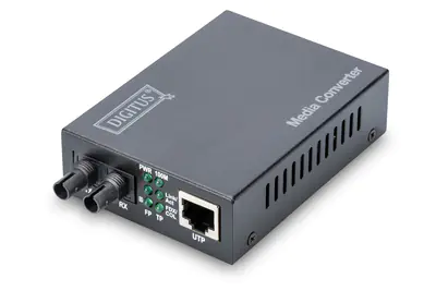 Digitus Professional DN-82010-1 - Medienkonverter - 100Mb LAN - 10Base-T, 100Base-FX, 100Base-TX - RJ-45 / ST multi-mode - bis zu 2 km - 1310 nm