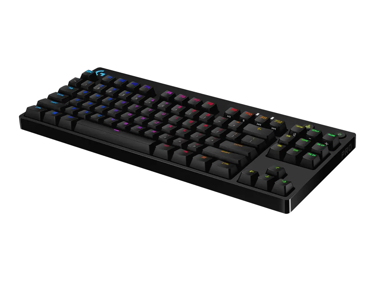Logitech G Pro Mechanical Gaming Keyboard - Tastatur - Hintergrundbeleuchtung - USB - QWERTZ - Deutsch - Tastenschalter: GX Blue Clicky - Schwarz