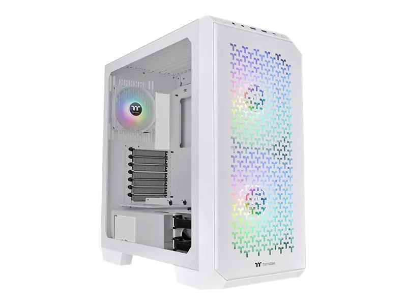 Thermaltake View 300 MX Snow - Mid tower - E-ATX - Seitenteil mit Fenster (gehärtetes Glas) - keine Spannungsversorgung (PS/2) - weiß - USB/Audio