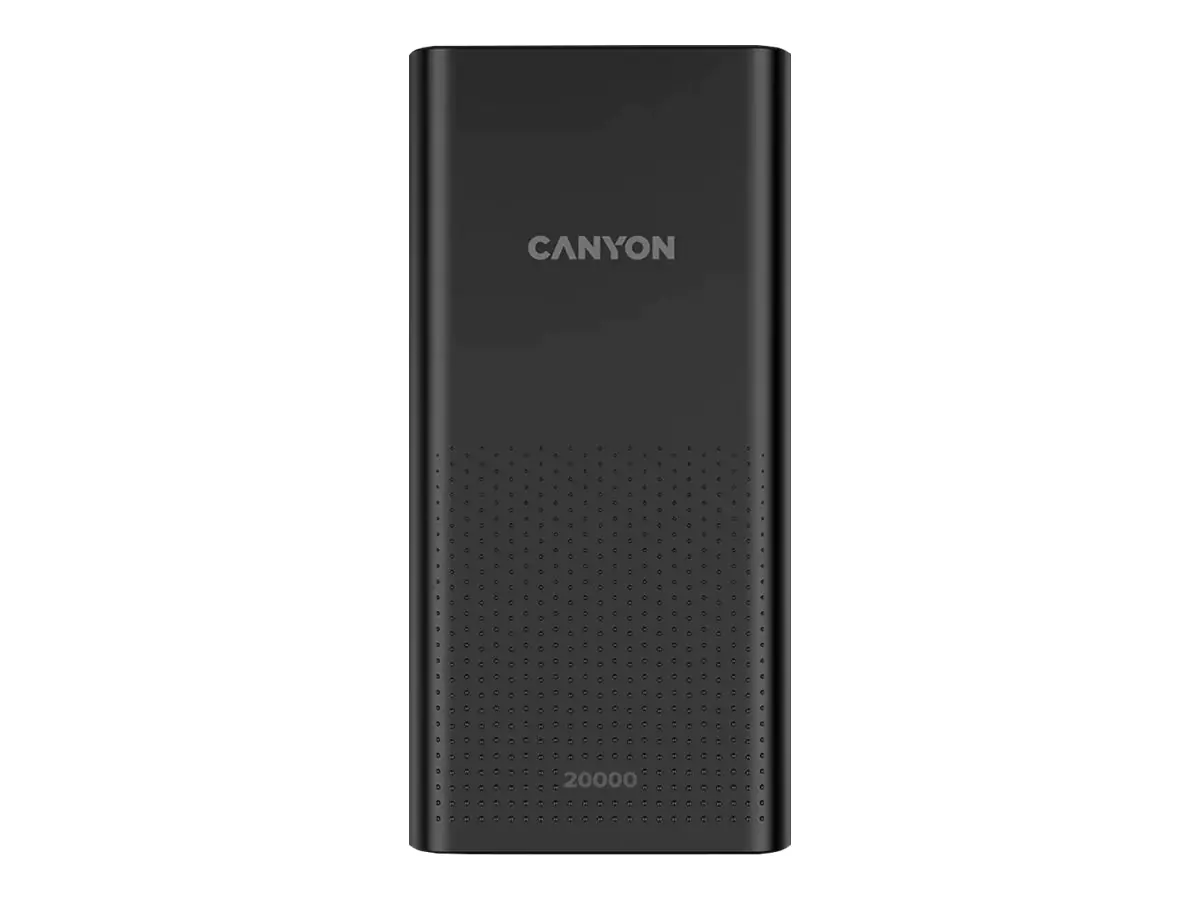 Canyon PB-2001 - Powerbank - 20000 mAh - 2.1 A - 2 Ausgabeanschlussstellen (USB) CNE-CPB2001B