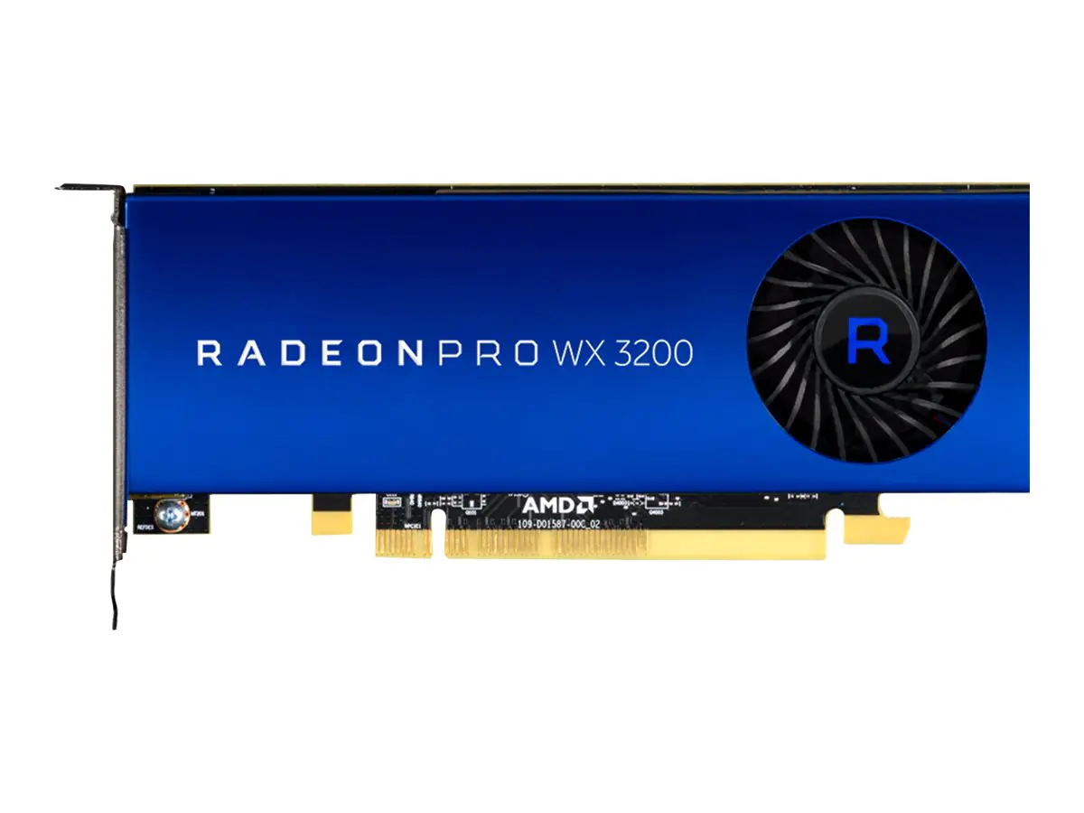 AMD Radeon Pro WX 3200 - Grafikkarten - Radeon Pro WX 3200 - 4 GB GDDR5 - PCIe 3.0 x16 Low-Profile - 4 x Mini DisplayPort AMD Radeon Pro WX 3200 - Grafikkarten - Radeon Pro WX 3200 - 4 GB GDDR5 - PCIe 3.0 x16 Low-Profile - 4 x Mini DisplayPort