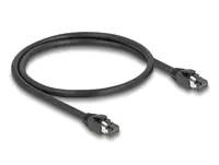 Delock - Patch-Kabel - RJ-45 (M) zu RJ-45 (M) - 50 cm - 7.5 mm - SFTP, PiMF - CAT 8.1 - halogenfrei, ohne Haken - Schwarz Delock - Patch-Kabel - RJ-45 (M) zu RJ-45 (M) - 50 cm - 7.5 mm - SFTP, PiMF - CAT 8.1 - halogenfrei, ohne Haken - Schwarz