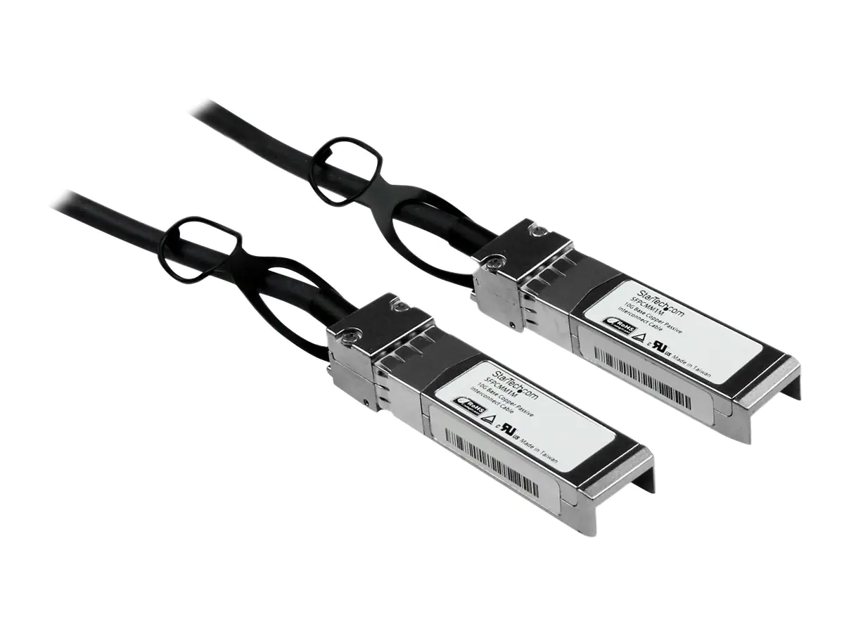 StarTech Cisco kompatibles SFP+ Twinax Kabel 1m - 10GBASE-CU SFP+ Direct Attach Kabel - passiv - 10Gigabit Kupfer Netzwerkkabel - Direktanschlusskabel - SFP+ zu SFP+ - 1 m - twinaxial - für P/N: ET10GSFP, PEX10000SFPI, PEX10GSFP4I, PEX20000SFPI StarTech Cisco kompatibles SFP+ Twinax Kabel 1m - 10GBASE-CU SFP+ Direct Attach Kabel - passiv - 10Gigabit Kupfer Netzwerkkabel - Direktanschlusskabel - SFP+ zu SFP+ - 1 m - twinaxial - für P/N: ET10GSFP, PEX10000SFPI, PEX10GSFP4I, PEX20000SFPI