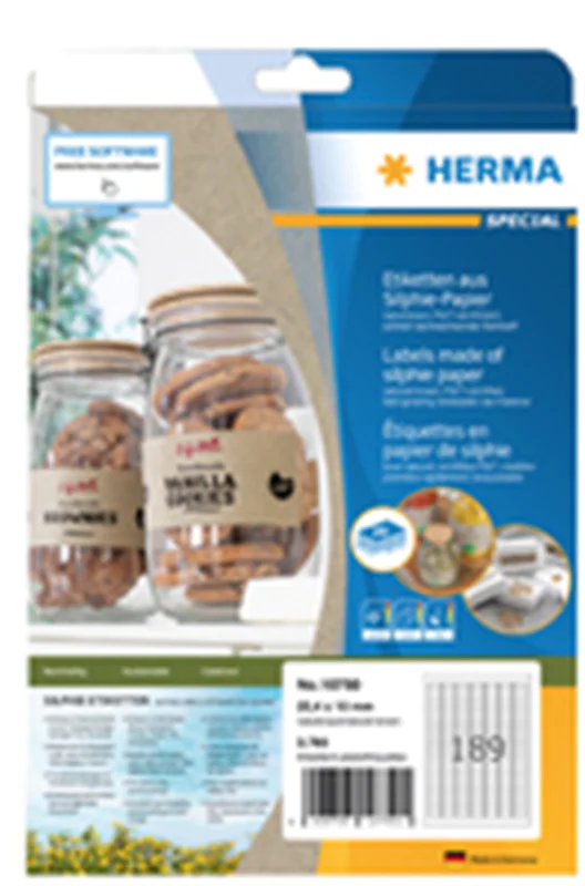 HERMA Universal-Etiketten 25.4 x 10 mm 20 Blatt Braun - Etiketten/Beschriftungsbänder