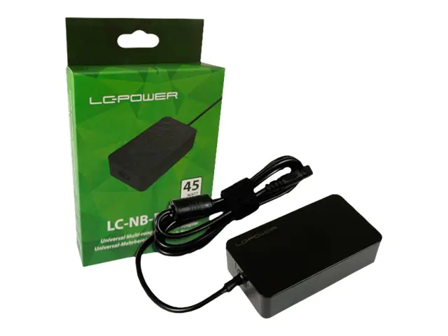 LC Power LC-NB-PRO-45 - Netzteil - Wechselstrom 110-240 V - 45 Watt - Schwarz