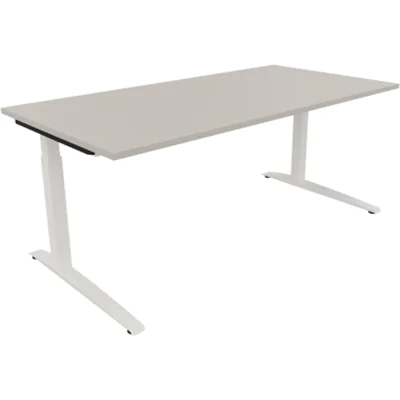 Schreibtisch Kufe Einzels. Quadrat B1800xT900xH650-850 ws/Lichtgrau Schreibtisch Kufe Einzels. Quadrat B1800xT900xH650-850 ws/Lichtgrau