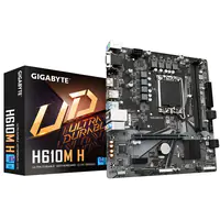 Gigabyte H610M H Motherboard - Unterstützt Intel Core 14. Generation CPUs, 6+1+1 Hybrid Digital VRM, bis zu 5600MHz DDR4 (OC), 1xPCIe 3.0 M.2, GbE LAN, USB 3.2 Gen 1, Intel, LGA 1700, Intel® Celeron®, Intel® Core™ i3, Intel® Core™ i5, Intel® Core™