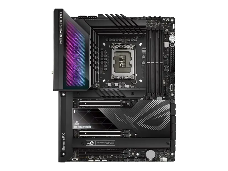 ASUS ROG Maximus Z790 Hero - Motherboard - ATX - LGA1700-Sockel - Z790 Chipsatz - USB-C 3.2 Gen 2x2, USB-C 3.2 Gen 1, USB 3.2 Gen 1, USB 3.2 Gen 2, USB4 - 2.5 Gigabit LAN, Wi-Fi 6, Bluetooth - Onboard-Grafik (CPU erforderlich) - HD Audio (8-Kanal)