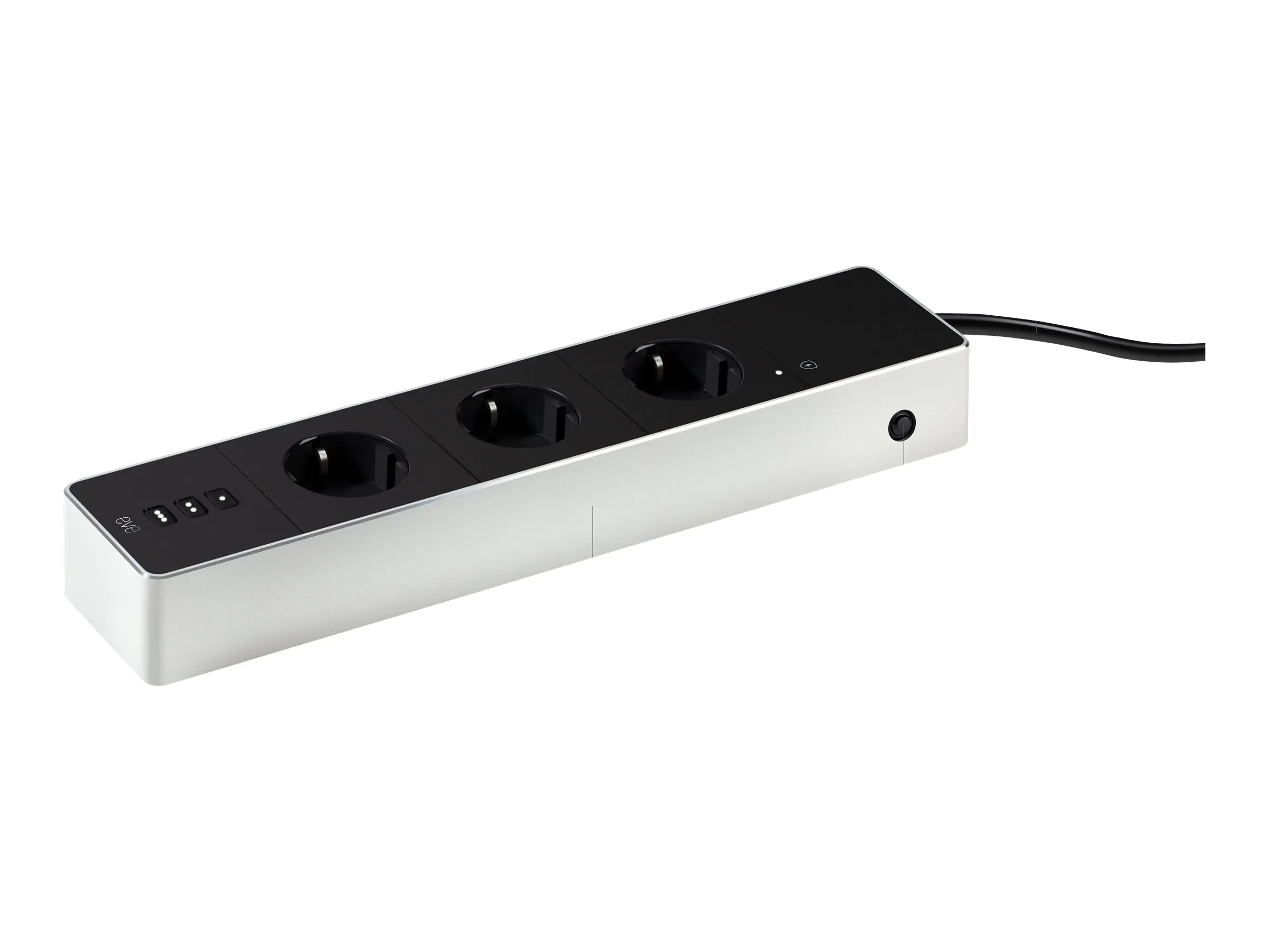 EVE Energy Strip - Steckdosenleiste - Wechselstrom 230 V - 3680 Watt - Wi-Fi - Eingabe, Eingang Typ F - Ausgangsanschlüsse: 3 (3 x Strom Typ F) - 1.9 m Schnur