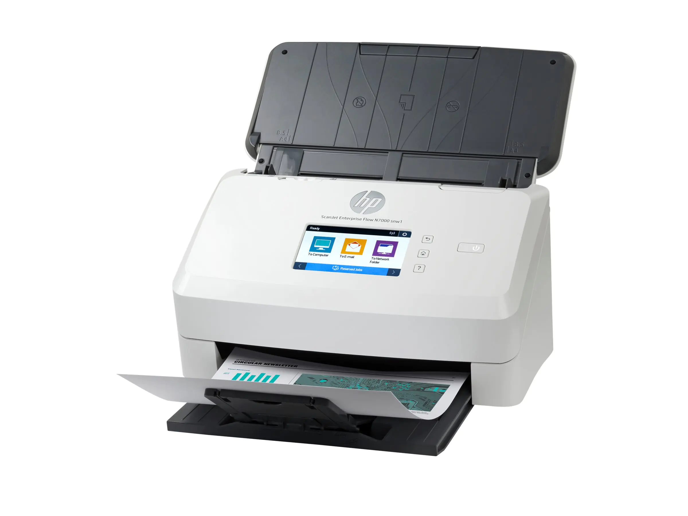 HP ScanJet Enterprise Flow N7000 snw1 - Dokumentenscanner - CMOS / CIS - Duplex - 216 x 3100 mm - 600 dpi x 600 dpi - bis zu 75 Seiten/Min. (einfarbig) 6FW10A#B19