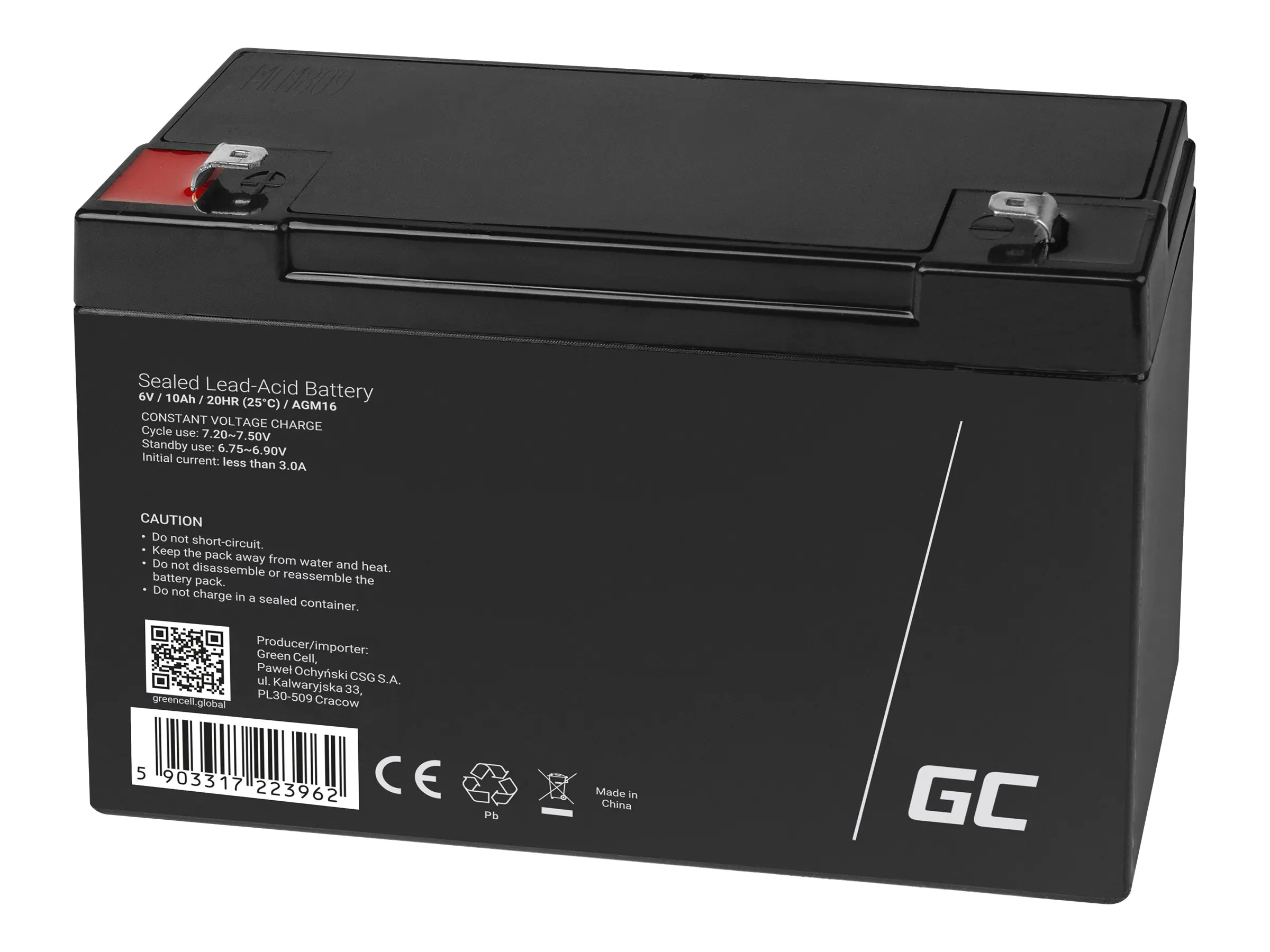Green Cell USV-Akku - 1 x Batterie - Sealed Lead Acid (SLA) AGM16