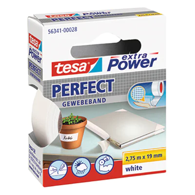 tesa Gewebeband Extra Power Perfect 56341-00028 19mmx2,75m weiß tesa Gewebeband Extra Power Perfect 56341-00028 19mmx2,75m weiß