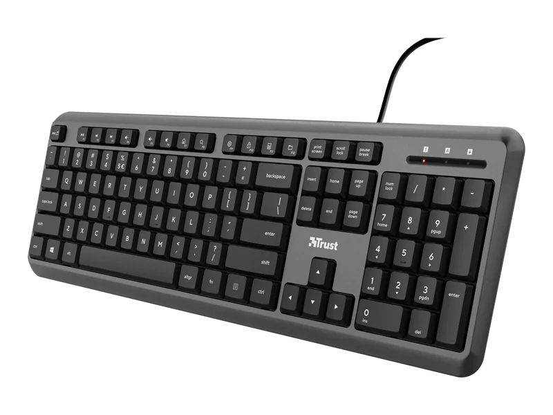 Trust Ody - Tastatur - leise - USB - QWERTZ - Deutsch - Schwarz