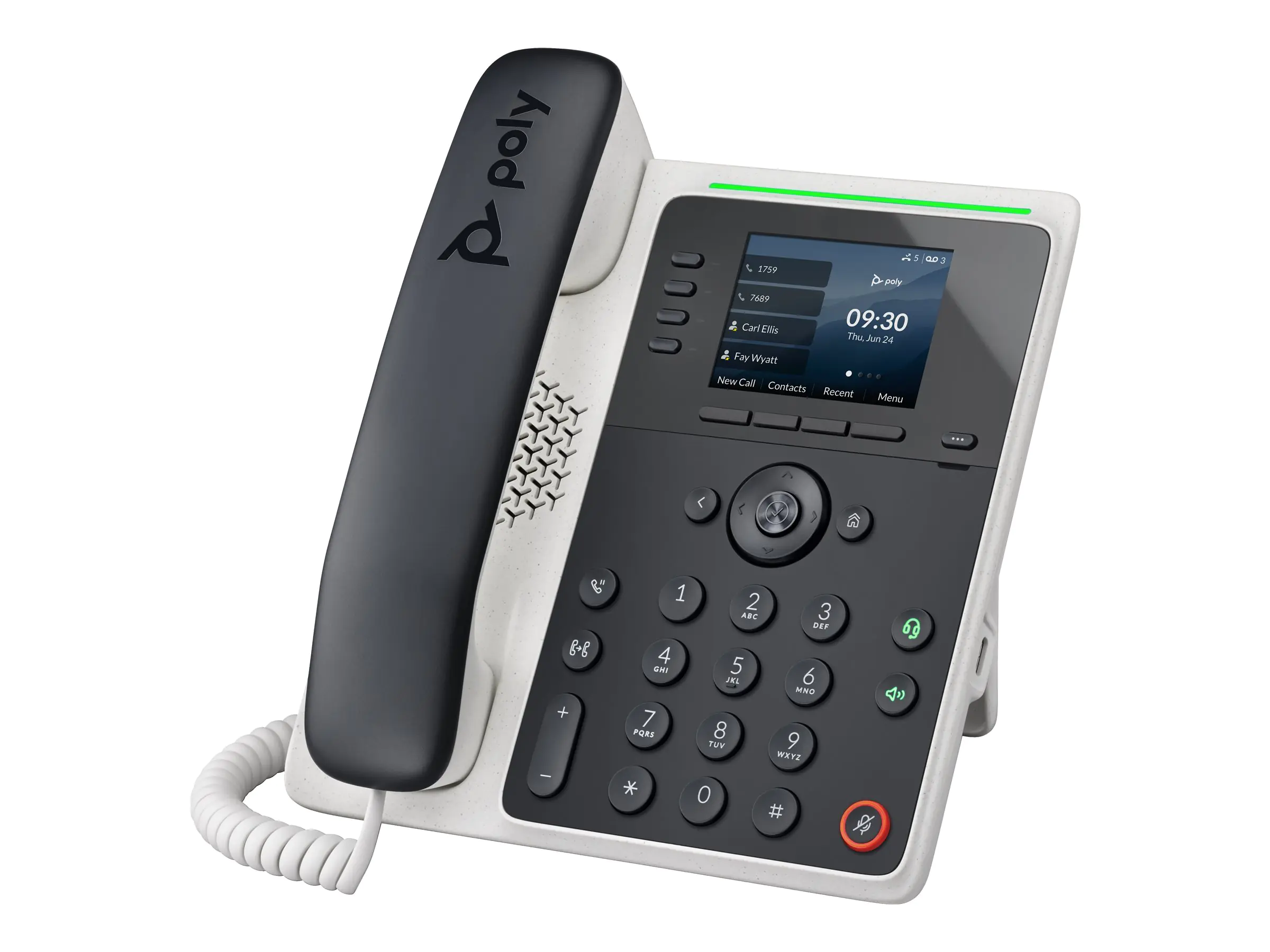 Poly Edge E220 - VoIP-Telefon mit Rufnummernanzeige/Anklopffunktion - dreiweg Anruffunktion - SIP, SDP - Mehrfachleitungsbetrieb - 16 Zeilen - Mitternachtsblau, weiß Poly Edge E220 - VoIP-Telefon mit Rufnummernanzeige/Anklopffunktion - dreiweg Anruffunktion - SIP, SDP - Mehrfachleitungsbetrieb - 16 Zeilen - Mitternachtsblau, weiß