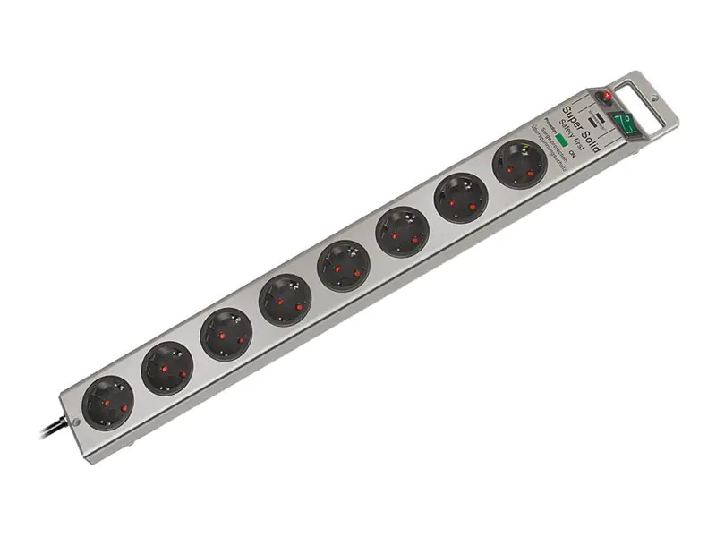 brennenstuhl Super-Solid Line - Überspannungsschutz - Ausgangsanschlüsse: 8 - Silber brennenstuhl Super-Solid Line - Überspannungsschutz - Ausgangsanschlüsse: 8 - Silber