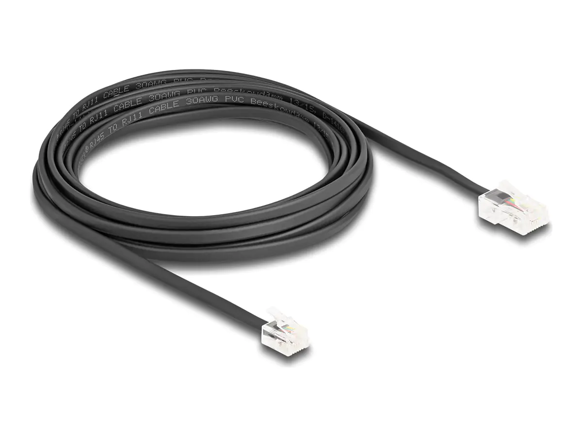 Delock - Telefonkabel - RJ-45 (M) zu RJ-11 (M) - 5 m - Schwarz