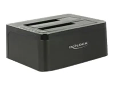 Delock Dual Docking Station SATA HDD > USB 3.0 with Clone Function - Speicher-Controller mit One-Touch-Klonen - 2.5", 3.5" (6.4 cm, 8.9 cm) - SATA 6Gb/s - USB 3.0