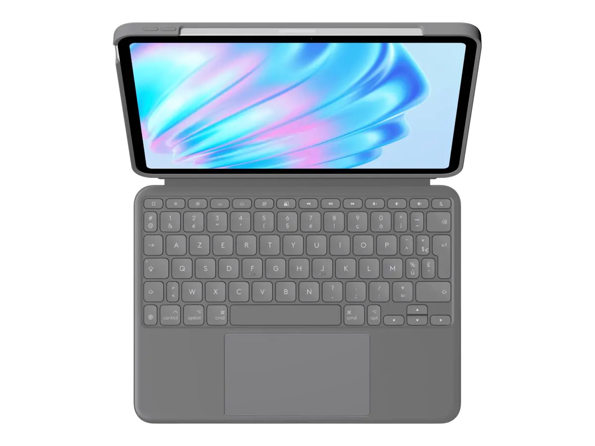 Logitech Combo Touch - Tastatur und Foliohülle - mit Trackpad - hintergrundbeleuchtet - Apple Smart