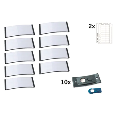 badgepoint® Namensschild polar® classic 65 x 30 mm (B x H) inkl. 2 Bogen (36 Namenskarten) Papier A4 weiß Magnet dunkelgrau 10 St./Pack. badgepoint® Namensschild polar® classic 65 x 30 mm (B x H) inkl. 2 Bogen (36 Namenskarten) Papier A4 weiß Magnet dunkelgrau 10 St./Pack.