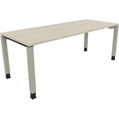 Schreibtisch Vierfuß Quadratrohr B2000xT800xH680-820 si/Akazie hell Schreibtisch Vierfuß Quadratrohr B2000xT800xH680-820 si/Akazie hell