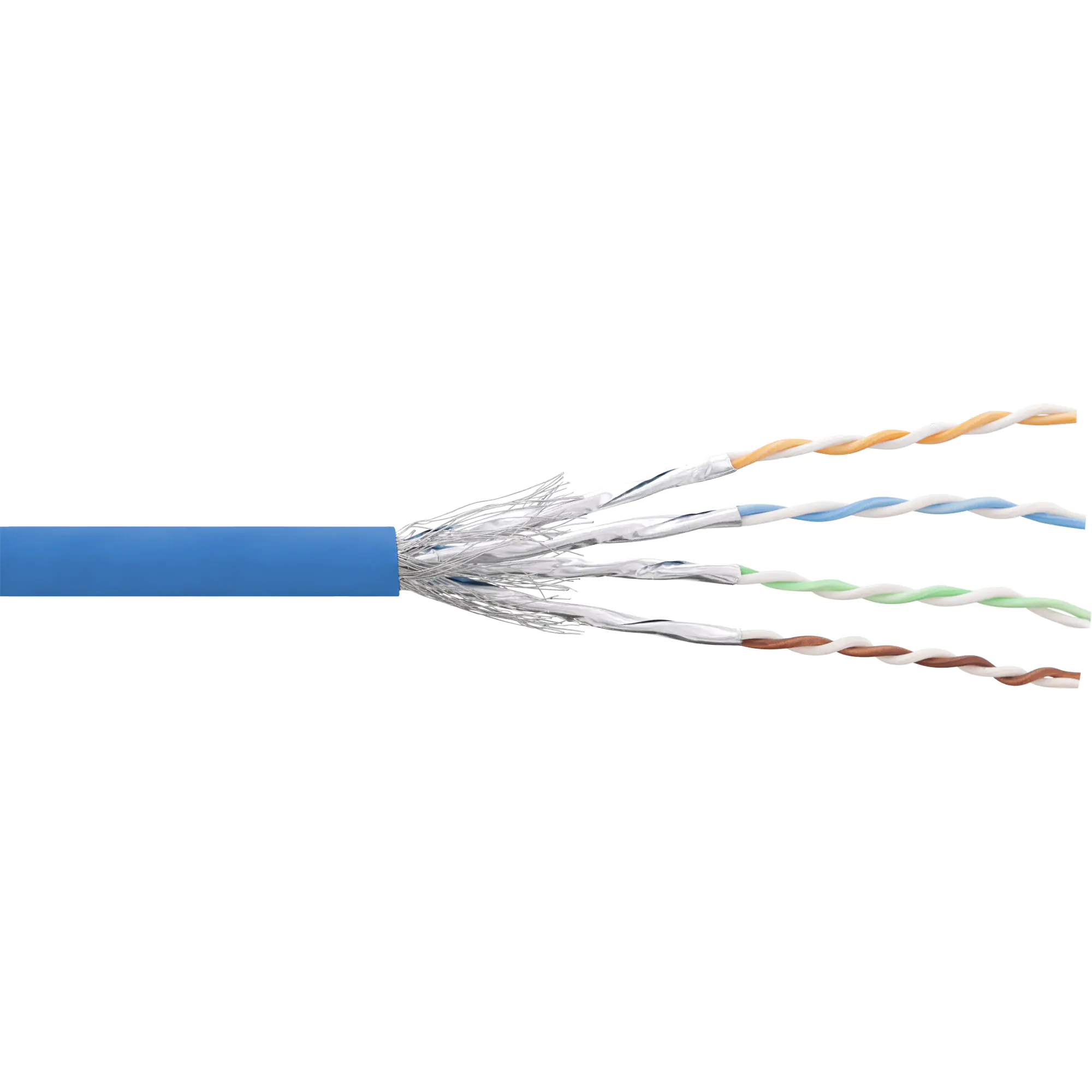 InLine Patchkabel Cat.6 S/FTP (PiMf) - blau - AWG27 - PVC - CU - 100m 76499B