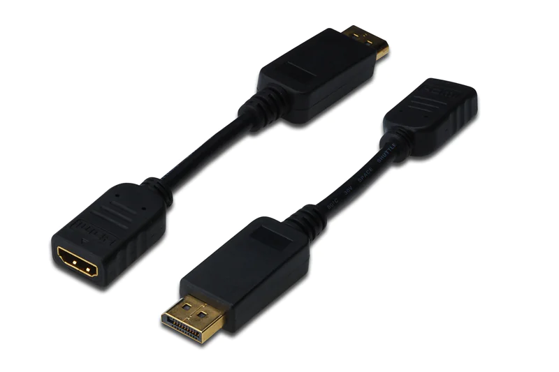 ASSMANN DisplayPort Adapter - Videoadapter - DisplayPort männlich zu HDMI weiblich - 15 cm - Doppelisolierung - Schwarz ASSMANN DisplayPort Adapter - Videoadapter - DisplayPort männlich zu HDMI weiblich - 15 cm - Doppelisolierung - Schwarz