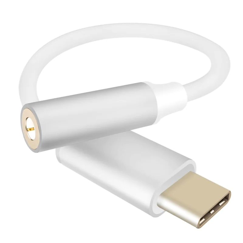 Helos Premium - Audio-Adapter - 24 pin USB-C männlich zu mini-phone stereo 3.5 mm weiblich - 10 cm - Silber Helos Premium - Audio-Adapter - 24 pin USB-C männlich zu mini-phone stereo 3.5 mm weiblich - 10 cm - Silber