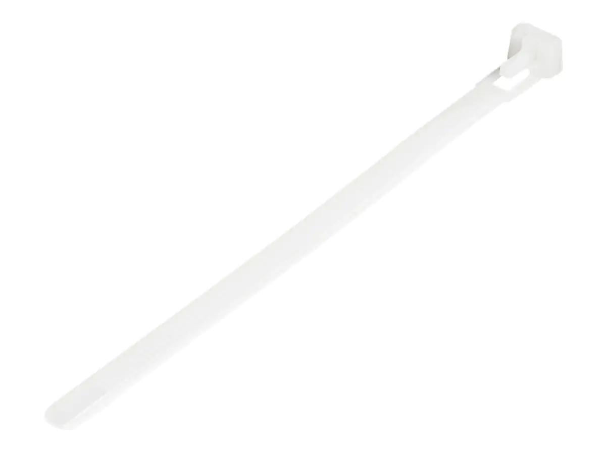 StarTech 15cm(6") Reusable Cable Ties, 7mm(1/4") wide, 35mm(1-3/8") Bundle Dia. 22kg(50lb) Tensile Strength, Releasable Nylon Ties, Indoor/Outdoor, 94V-2/UL Listed, 100 Pack, White - Nylon 66 Plastic - TAA (CBMZTRB6) - Kabelbinder - 15 cm - weiß - TAA-kon StarTech 15cm(6") Reusable Cable Ties, 7mm(1/4") wide, 35mm(1-3/8") Bundle Dia. 22kg(50lb) Tensile Strength, Releasable Nylon Ties, Indoor/Outdoor, 94V-2/UL Listed, 100 Pack, White - Nylon 66 Plastic - TAA (CBMZTRB6) - Kabelbinder - 15 cm - weiß - TAA-kon