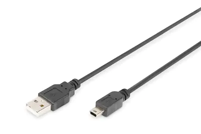 DIGITUS - USB-Kabel - USB (M) zu Mini-USB, Typ B (M) - USB 2.0 - 3 m - Schwarz