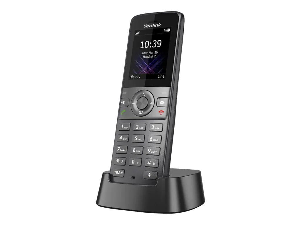 Yealink W73H - Schnurloses Erweiterungshandgerät mit Rufnummernanzeige - DECT - dreiweg Anruffunktion - Space-grau