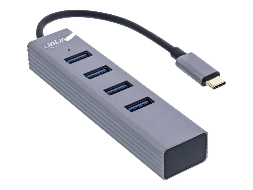 InLine 33271N - Hub - 4 x USB 3.2 Gen 1 - Desktop InLine 33271N - Hub - 4 x USB 3.2 Gen 1 - Desktop