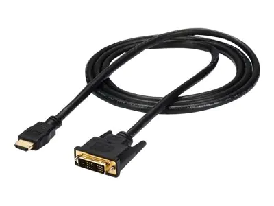 StarTech 6ft (1.8m) HDMI to DVI Cable, DVI-D to HDMI Display Cable (1920x1200p), Black, 19 Pin HDMI Male to DVI-D Male Cable Adapter, Digital Monitor Cable, M/M, Single Link - DVI to HDMI Cord (HDMIDVIMM6) - Adapterkabel - HDMI männlich zu DVI-D männlich StarTech 6ft (1.8m) HDMI to DVI Cable, DVI-D to HDMI Display Cable (1920x1200p), Black, 19 Pin HDMI Male to DVI-D Male Cable Adapter, Digital Monitor Cable, M/M, Single Link - DVI to HDMI Cord (HDMIDVIMM6) - Adapterkabel - HDMI männlich zu DVI-D männlich