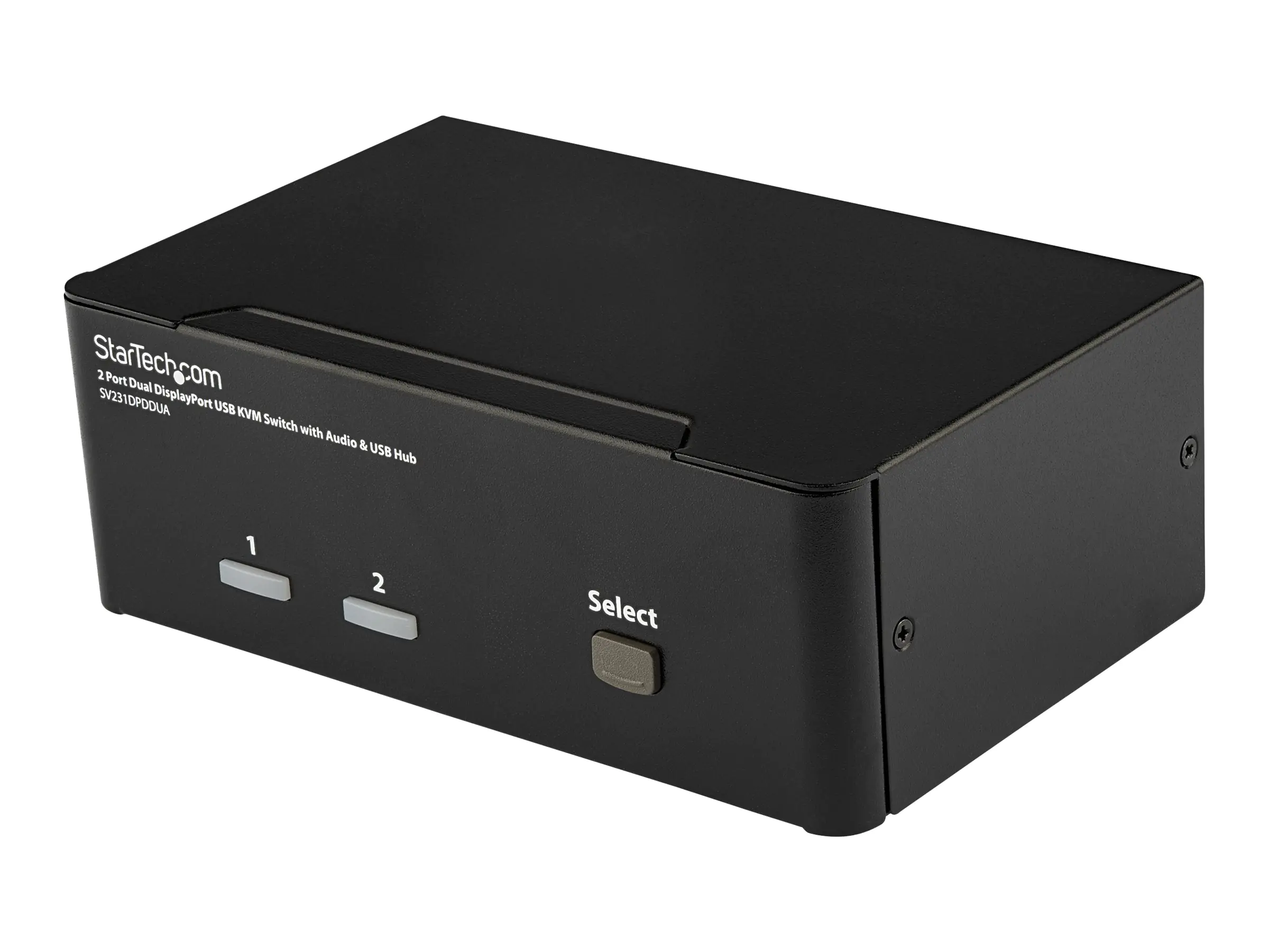 StarTech 2 Port Dual DisplayPort USB KVM Switch mit Audio - DisplayPort Desktop KVM Umschalter mit USB Hub - 4xUSB Buchse 2xDP Buchse - KVM-/Audio-Switch - 2 x KVM/Audio - 1 lokaler Benutzer - Desktop - für P/N: IM12D1500P, SVA12M2NEUA, SVA12M5NA