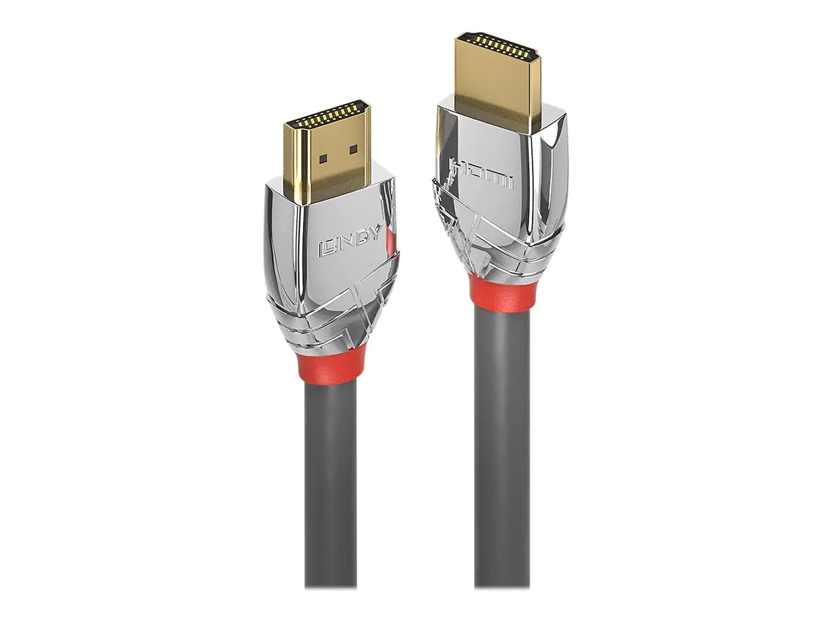 Lindy Cromo Line Standard - HDMI-Kabel mit Ethernet - HDMI männlich zu HDMI männlich - 10 m - Dreifachisolierung - grauer Knickschutz - 4K Unterstützung Lindy Cromo Line Standard - HDMI-Kabel mit Ethernet - HDMI männlich zu HDMI männlich - 10 m - Dreifachisolierung - grauer Knickschutz - 4K Unterstützung
