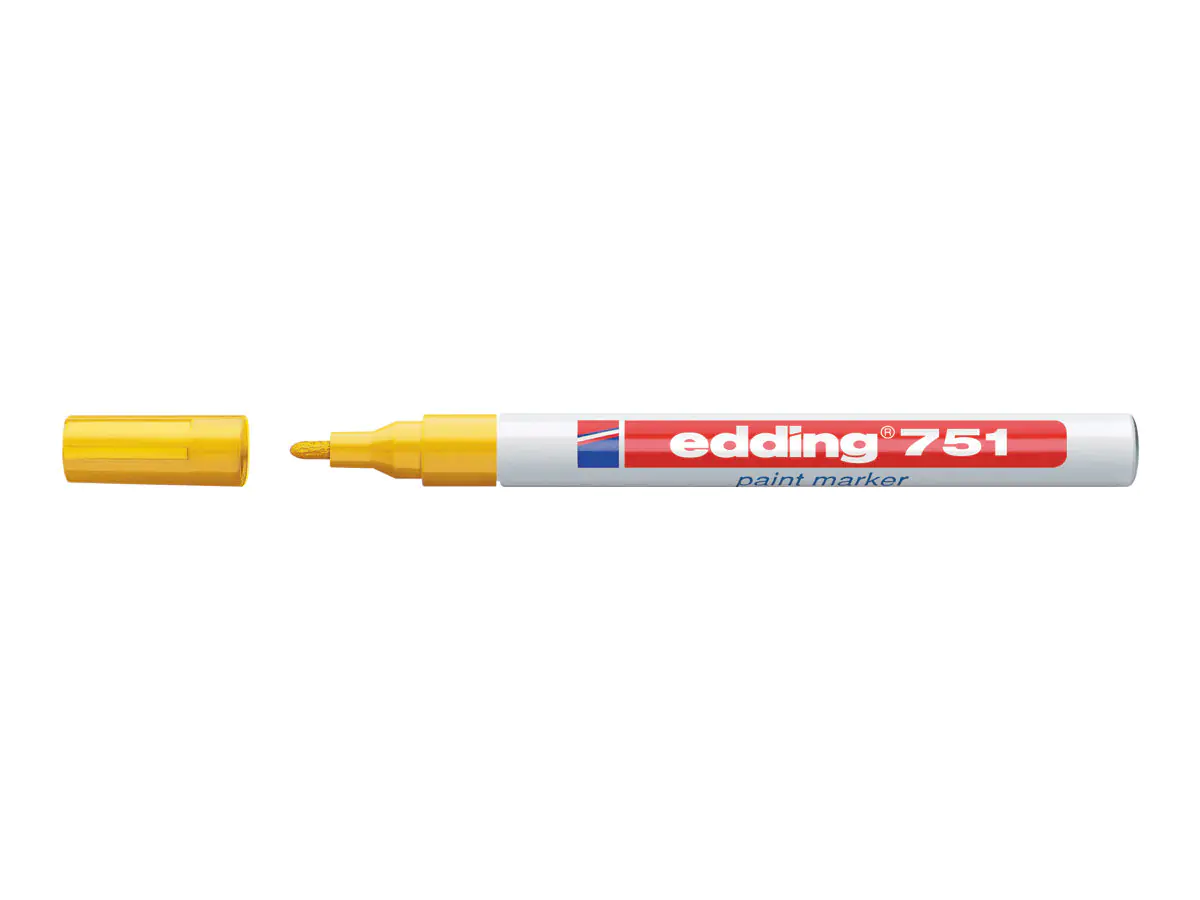 EDDING 751 paint - Marker - permanent - Gelb - Pigmenttinte - 1-2 mm (Packung mit 10) 4-751005