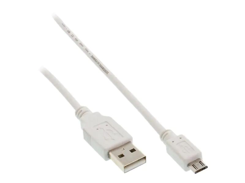 InLine - USB-Kabel - Micro-USB Typ B (M) zu USB (M) - USB 2.0 - 50 cm - weiß InLine - USB-Kabel - Micro-USB Typ B (M) zu USB (M) - USB 2.0 - 50 cm - weiß