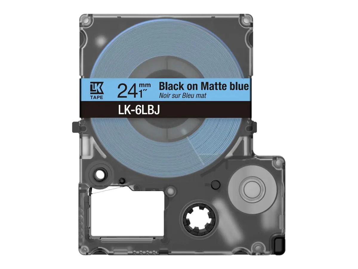 Epson LabelWorks LK-6LBJ - Schwarz auf Mattblau - Rolle (2,4 cm x 8 m)