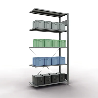 SCHULTE Regal MULTIplus150 12745 Anbau 2.000x1.000x400mm 5Böden vz SCHULTE Regal MULTIplus150 12745 Anbau 2.000x1.000x400mm 5Böden vz
