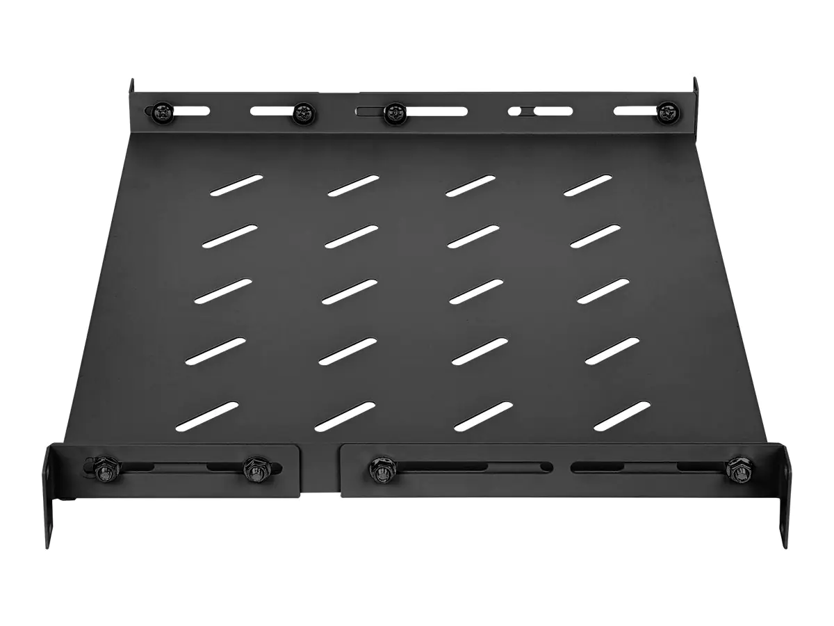 Intellinet - Rack - Regal - mit variablen Schienen, feste Montage - Schwarz, RAL 9004 - 1U - 48.3 cm (19")