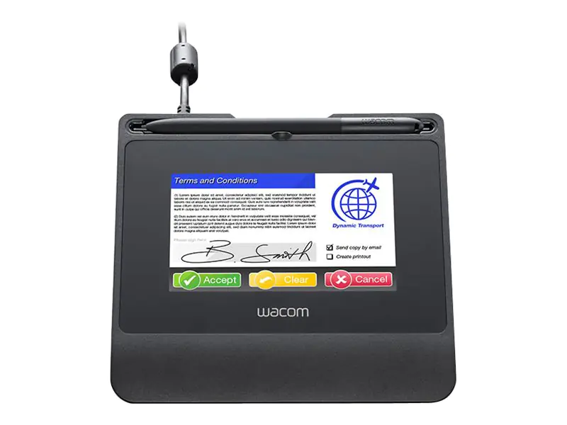 Wacom STU-540 - Unterschriften-Terminal mit LCD Anzeige - 10.8 x 6.5 cm - elektromagnetisch - kabelgebunden - USB 2.0, seriell - Schwarz