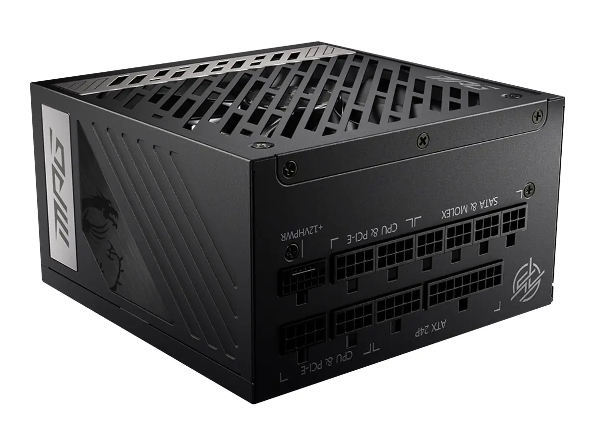 MSI MPG A1000G PCIE5 - Netzteil (intern) - ATX12V / EPS12V - 80 PLUS Gold - Wechselstrom 100-240 V - 1000 Watt - aktive PFC
